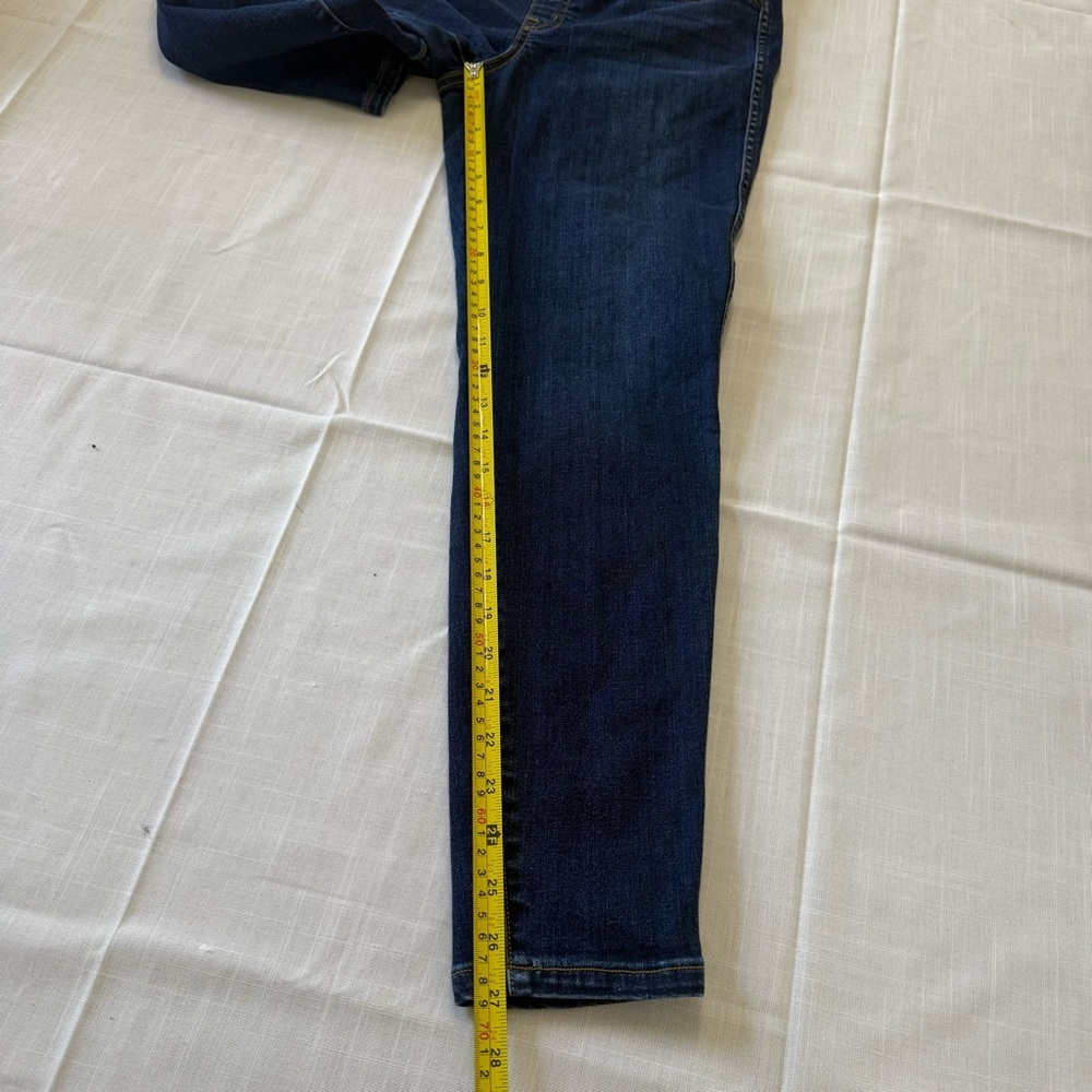 SPANX Ankle Length Skinny Jeans Dark Wash Denim Pull On Women’s Size L - Picture 6 of 11